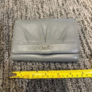 Coach Silver Leather Women's Wallet